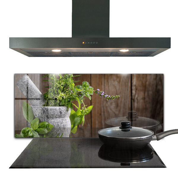 Kitchen wall panels Stone mortar spices