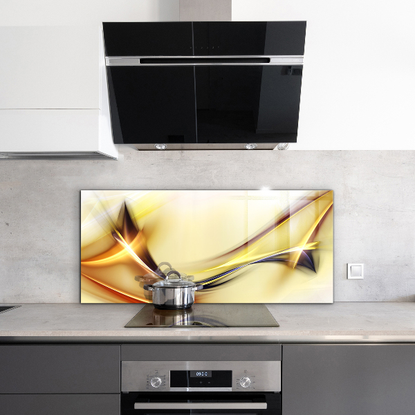 Kitchen wall panels Energy wave abstraction