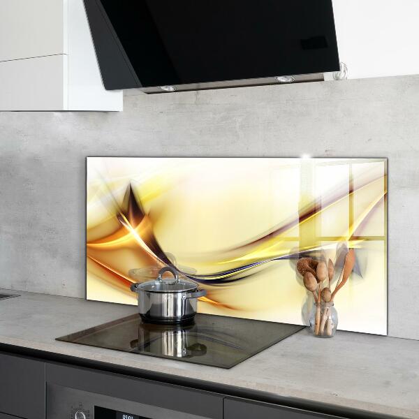 Kitchen wall panels Energy wave abstraction