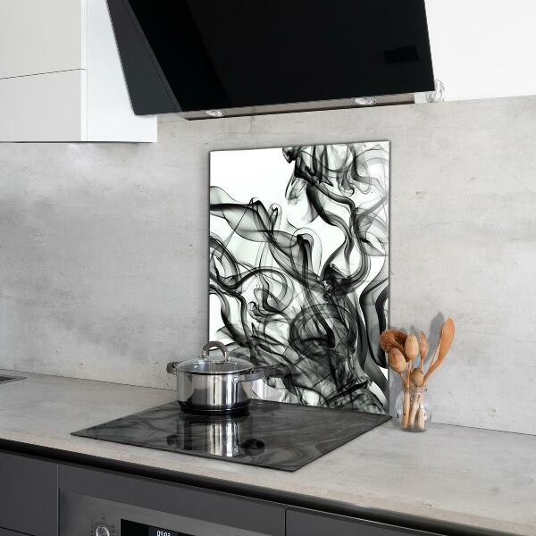 Kitchen wall panels Ribbons of smoke abstraction