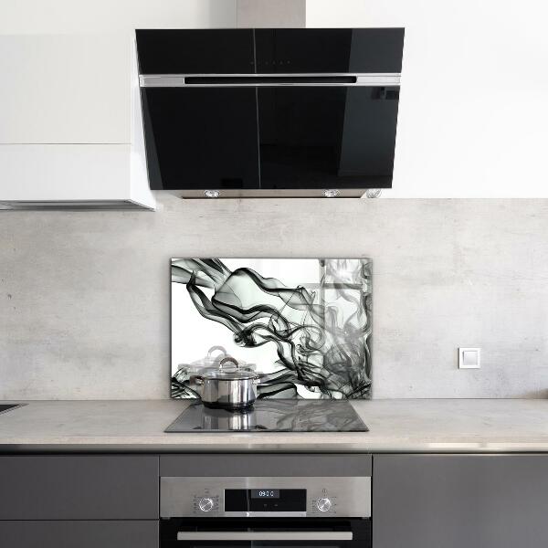 Kitchen wall panels Ribbons of smoke abstraction