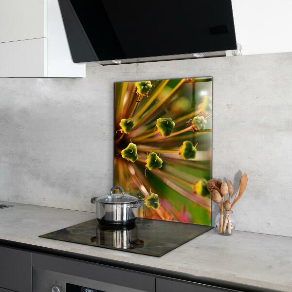 Kitchen glass panel Flower macro photography