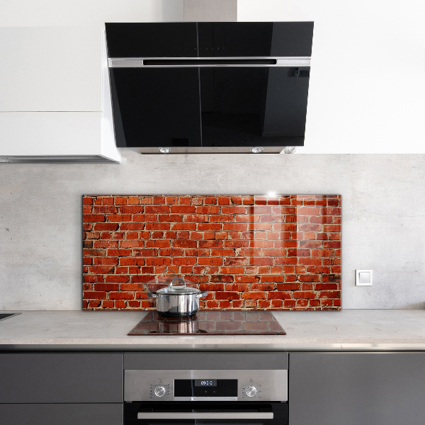Oven splashback Natural brick wall