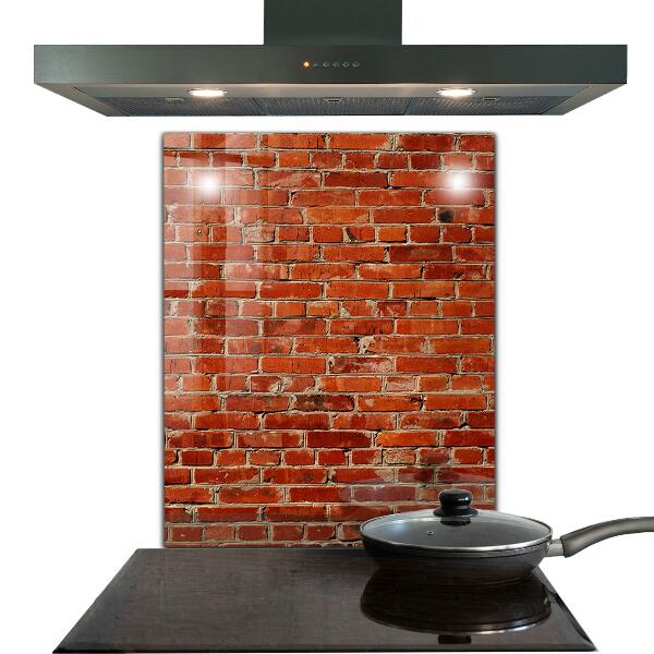 Oven splashback Natural brick wall