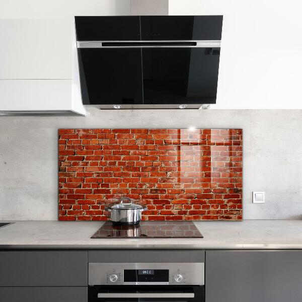 Oven splashback Natural brick wall