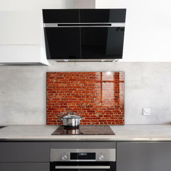 Oven splashback Natural brick wall