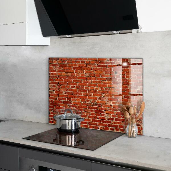 Oven splashback Natural brick wall