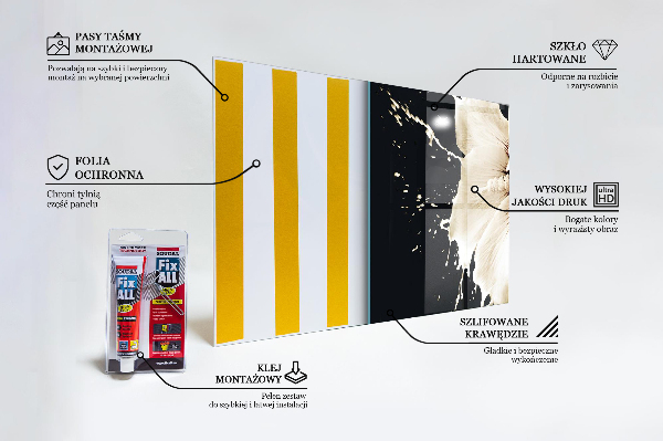 Kitchen glass panel Abstract white flower