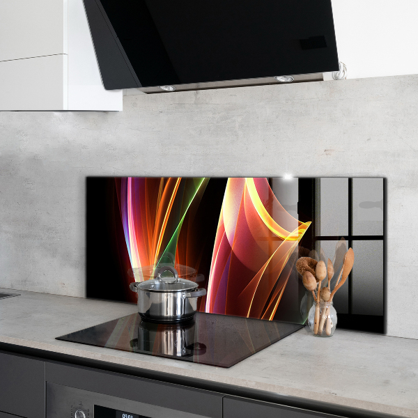 Kitchen wall panels Energy waves abstraction