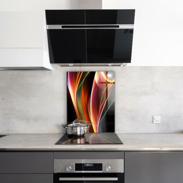 Kitchen wall panels Energy waves abstraction