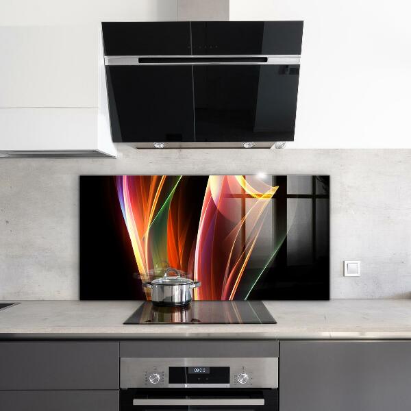 Kitchen wall panels Energy waves abstraction