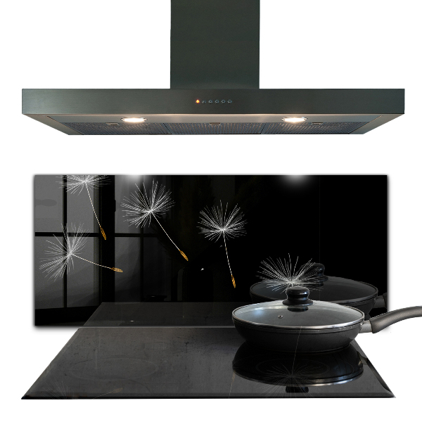 Kitchen glass panel Dandelions in the wind