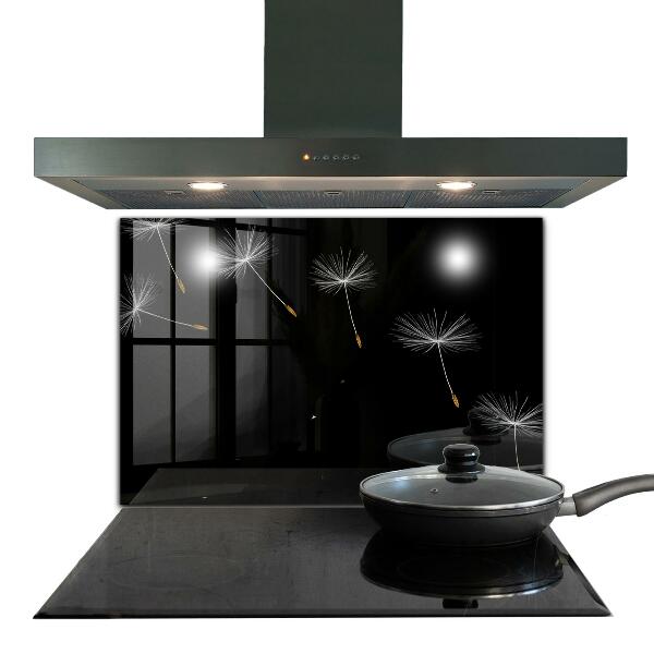 Kitchen glass panel Dandelions in the wind