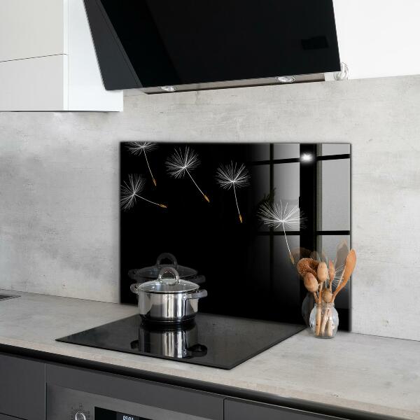 Kitchen glass panel Dandelions in the wind