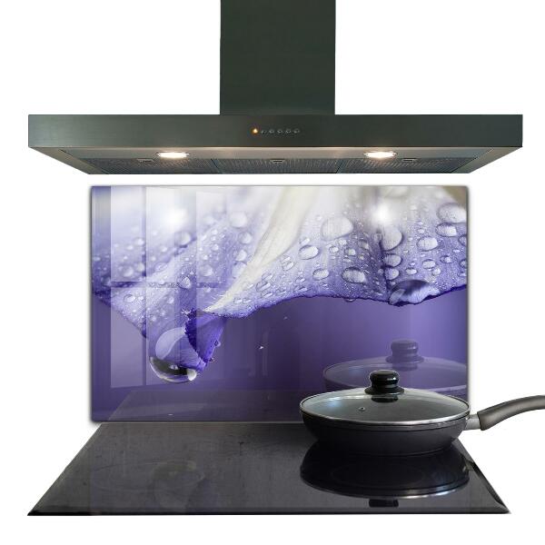 Kitchen glass panel Purple flower petal
