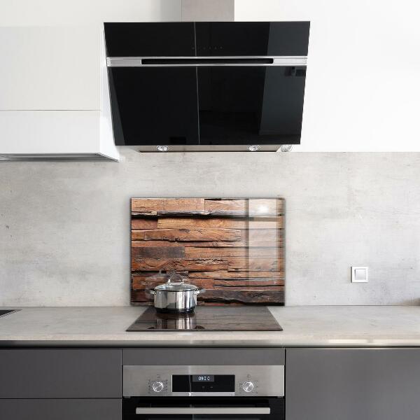 Oven splashback Rustic wood texture