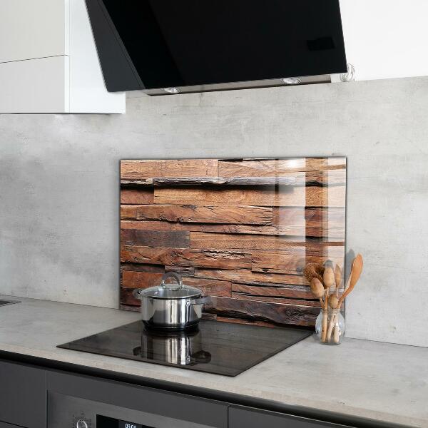 Oven splashback Rustic wood texture