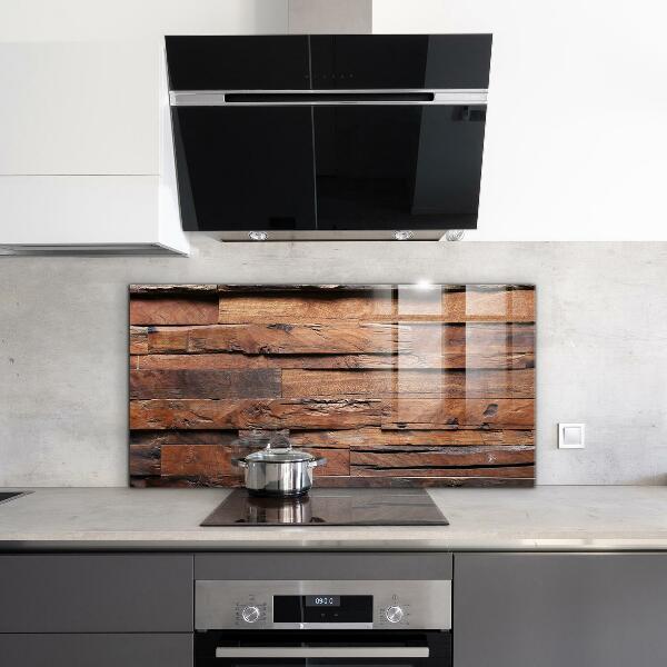 Oven splashback Rustic wood texture