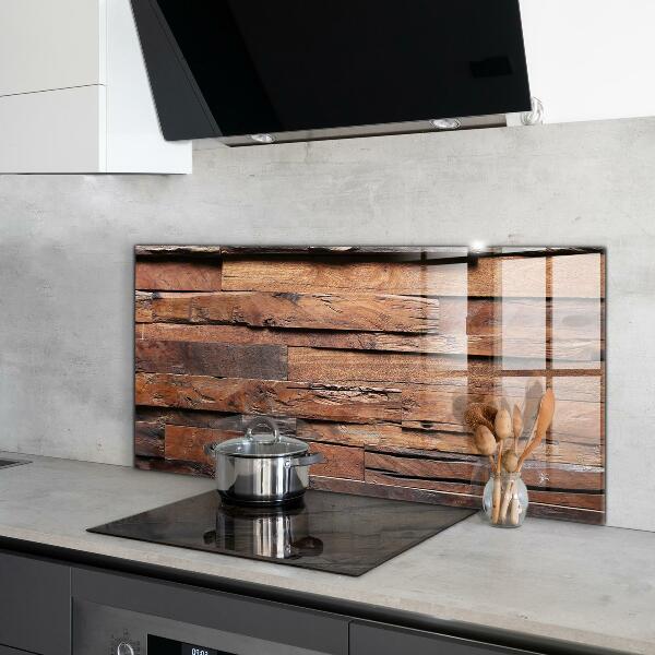 Oven splashback Rustic wood texture