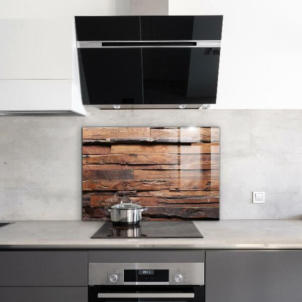 Oven splashback Rustic wood texture