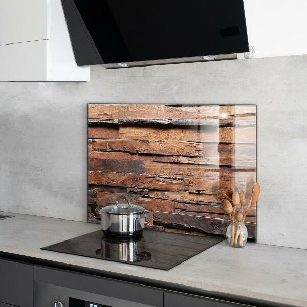 Oven splashback Rustic wood texture