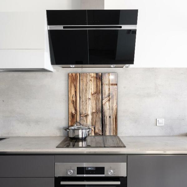 Oven splashback Old oak wood