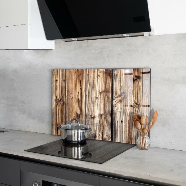 Oven splashback Old oak wood