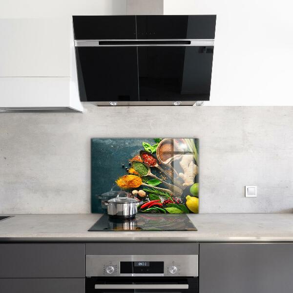 Kitchen wall panels Oriental cuisine spices