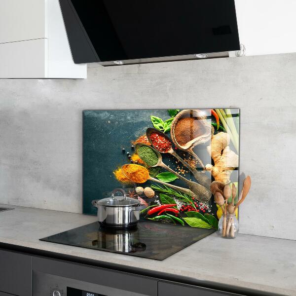 Kitchen wall panels Oriental cuisine spices