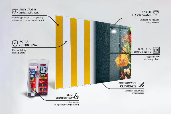 Kitchen wall panels Oriental cuisine spices