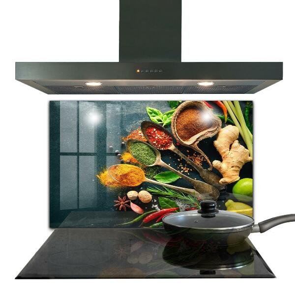 Kitchen wall panels Oriental cuisine spices