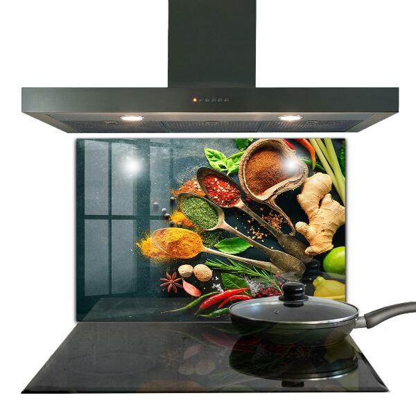 Kitchen wall panels Oriental cuisine spices