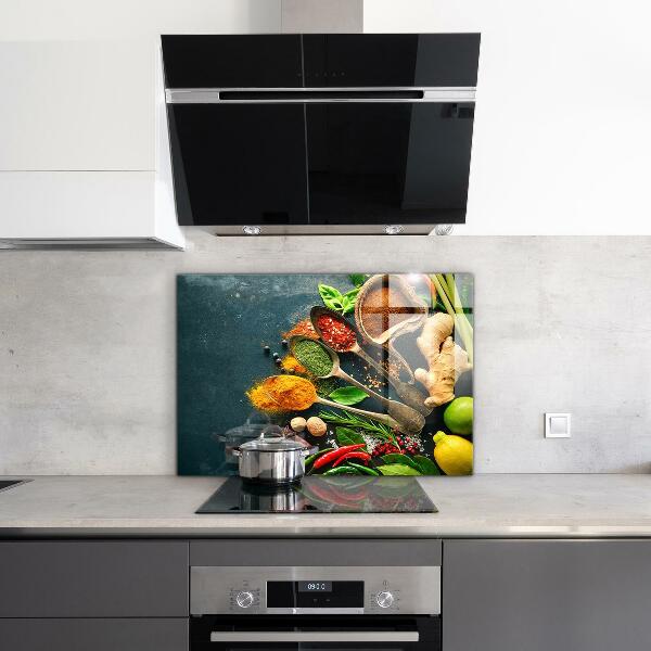 Kitchen wall panels Oriental cuisine spices