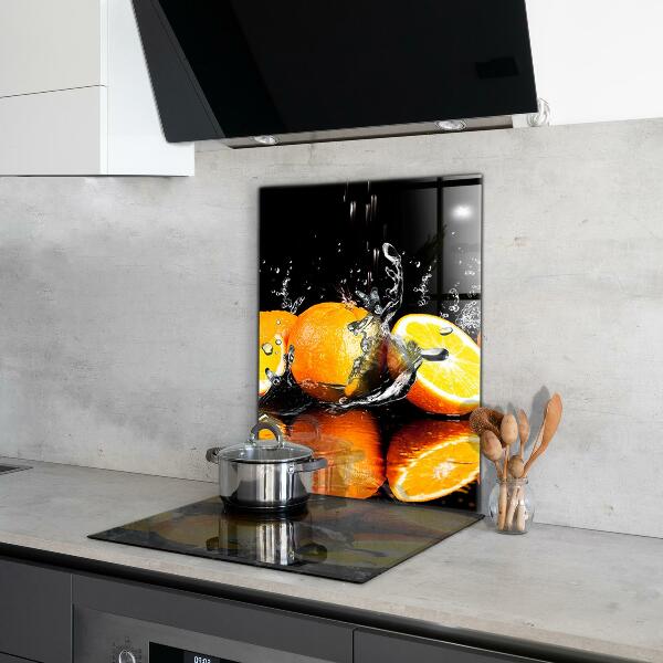 Kitchen wall panels Juicy oranges