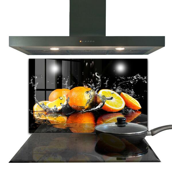 Kitchen wall panels Juicy oranges
