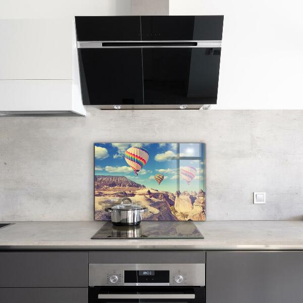 Kitchen glass panel Cappadocia balloons türkiye