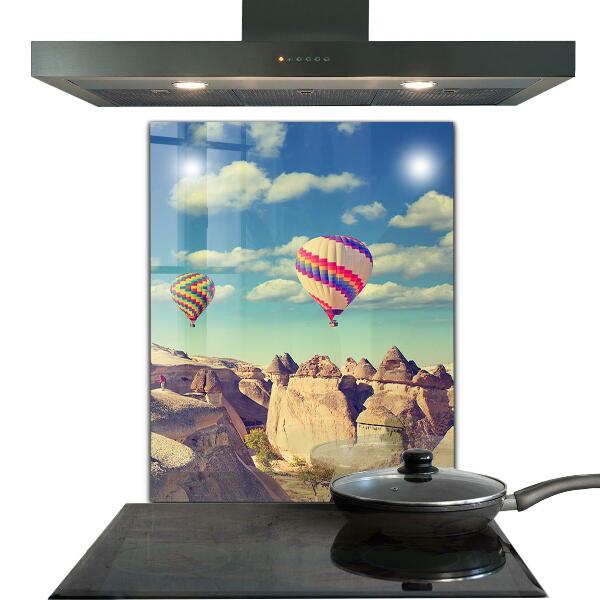 Kitchen glass panel Cappadocia balloons türkiye