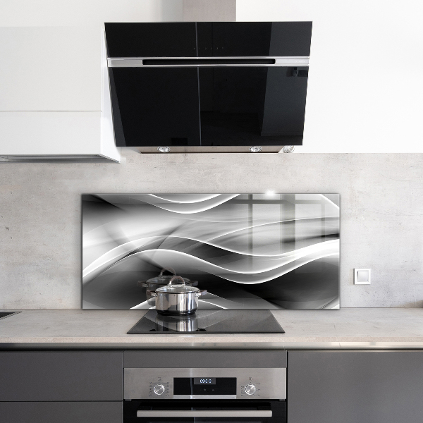 Kitchen wall panels Waves abstraction