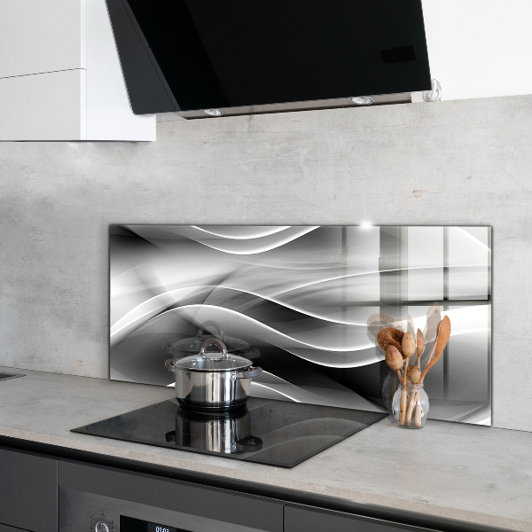 Kitchen wall panels Waves abstraction