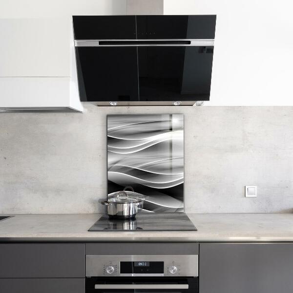 Kitchen wall panels Waves abstraction