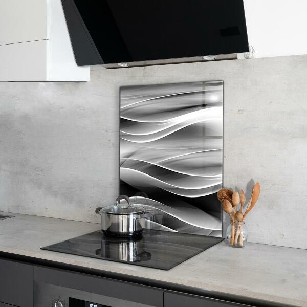 Kitchen wall panels Waves abstraction