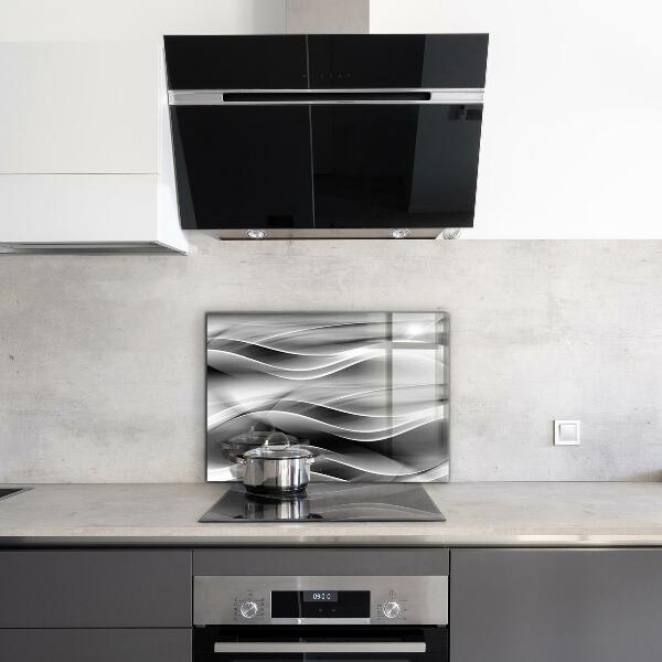 Kitchen wall panels Waves abstraction