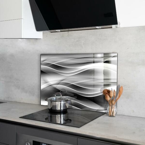 Kitchen wall panels Waves abstraction