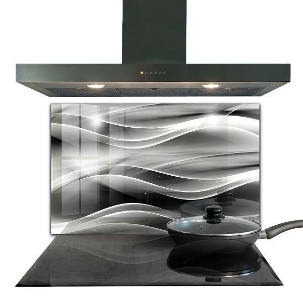 Kitchen wall panels Waves abstraction