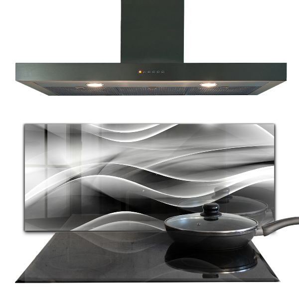 Kitchen wall panels Waves abstraction