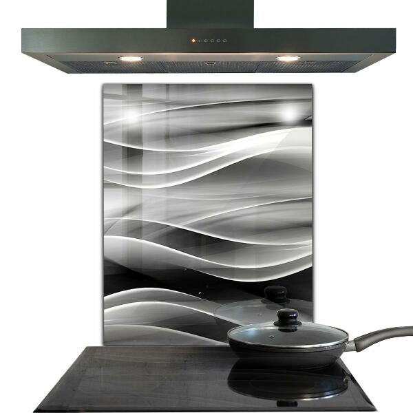 Kitchen wall panels Waves abstraction