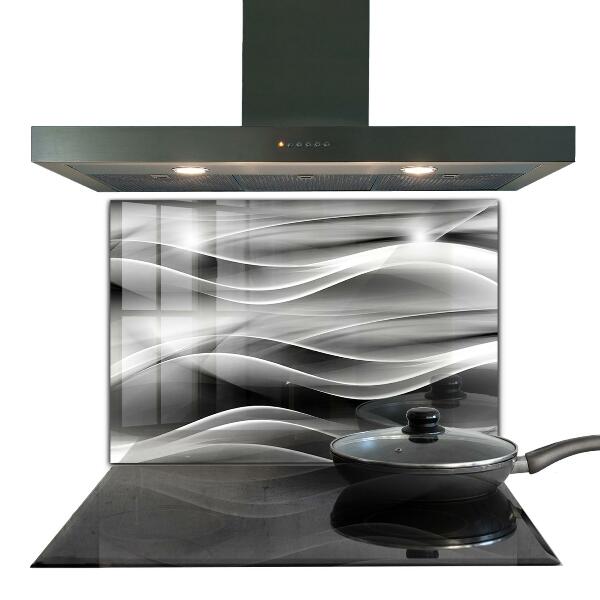 Kitchen wall panels Waves abstraction