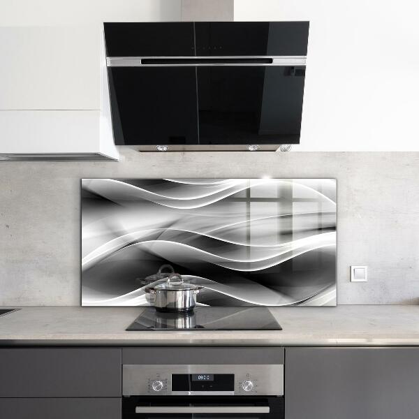 Kitchen wall panels Waves abstraction