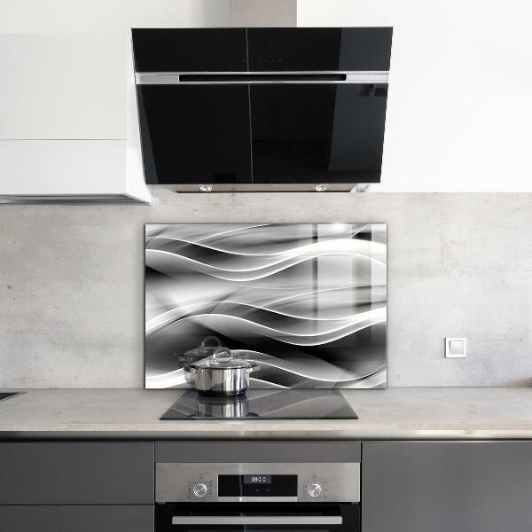 Kitchen wall panels Waves abstraction