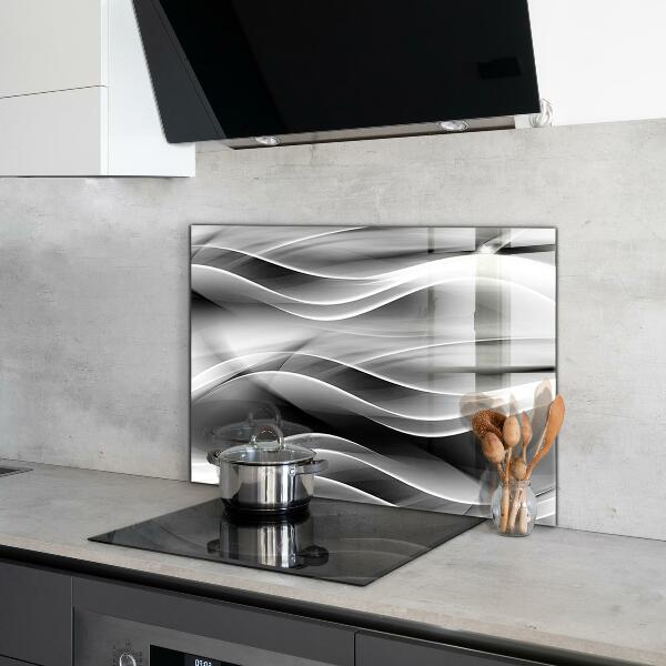 Kitchen wall panels Waves abstraction